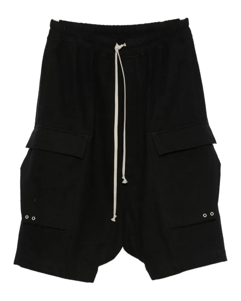 Rick Owens drop-crotch cargo shorts - Schwarz Schwarz