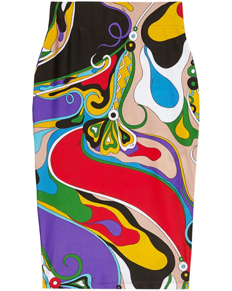 Emilio Pucci Bleistiftrock mit Orchidee-Print - Violett Violett