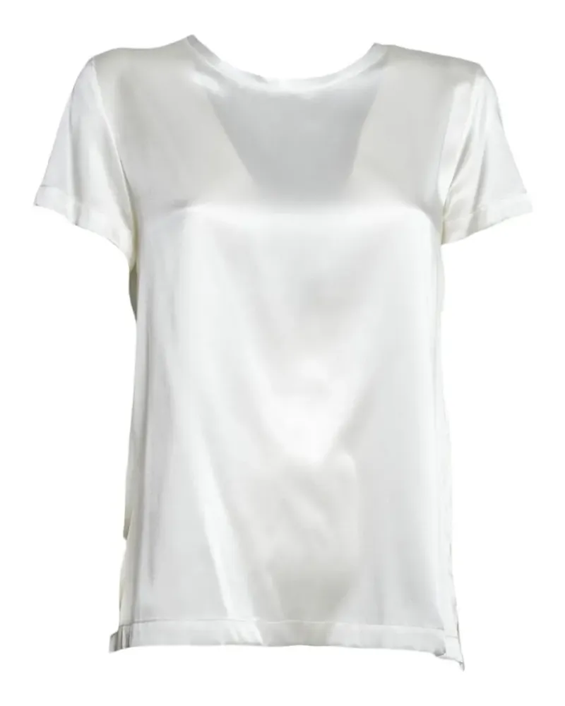 SOLOTRE satin-finish T-shirt - Weiß Weiß