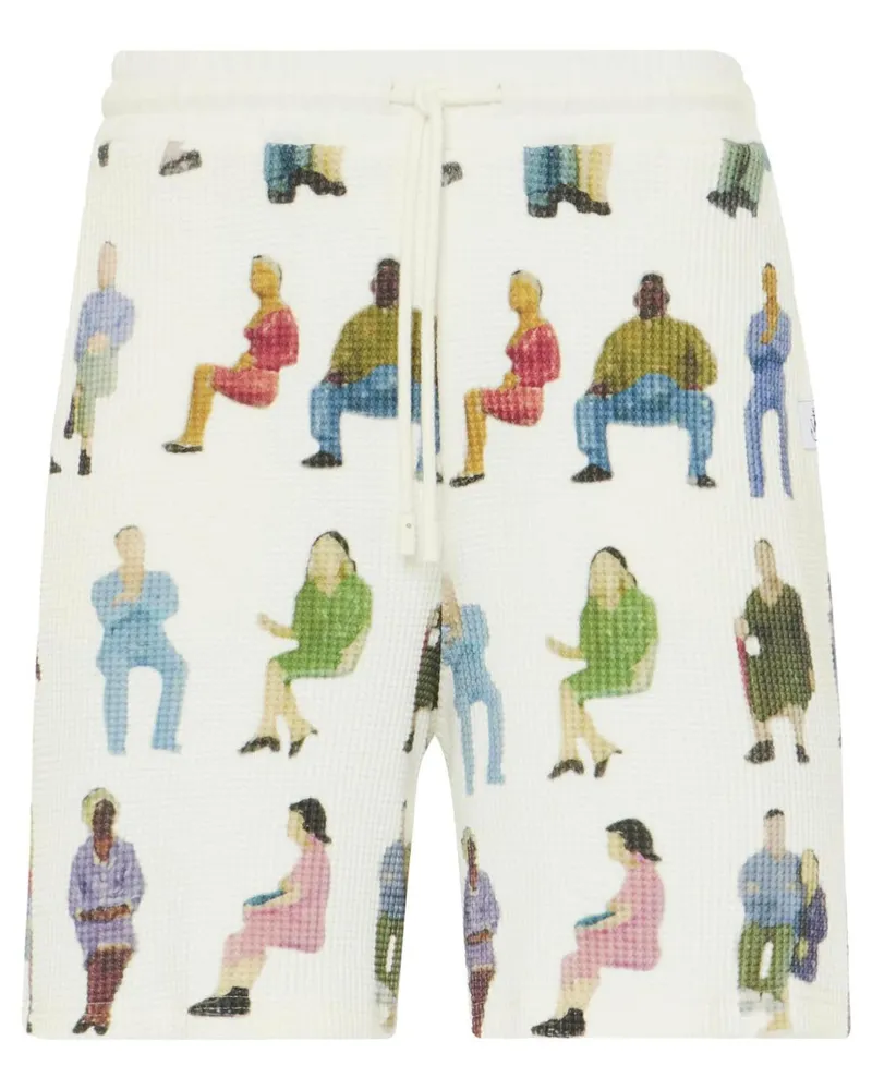 J.W.Anderson Shorts mit Waffeltextur - Weiß Weiß