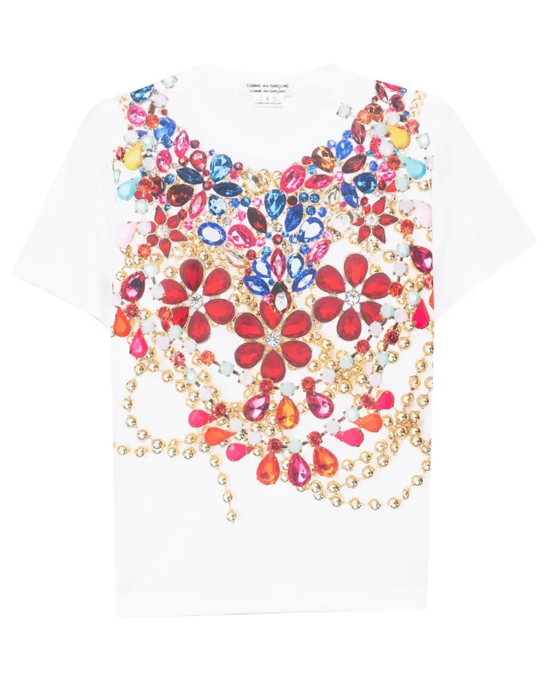 Comme des Garçons T-Shirt mit grafischem Print - Weiß Weiß