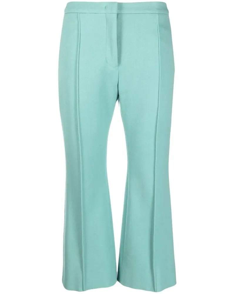 Jil Sander Halbhohe Cropped-Hose - Grün Grün