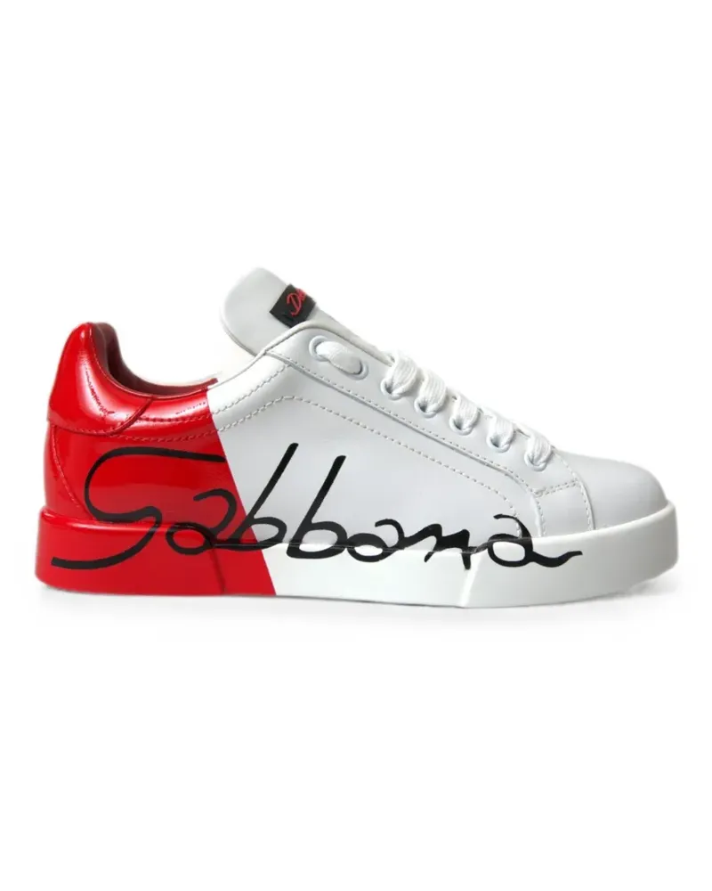 Dolce & Gabbana Sneakers mit Logo-Print - Weiß Weiß