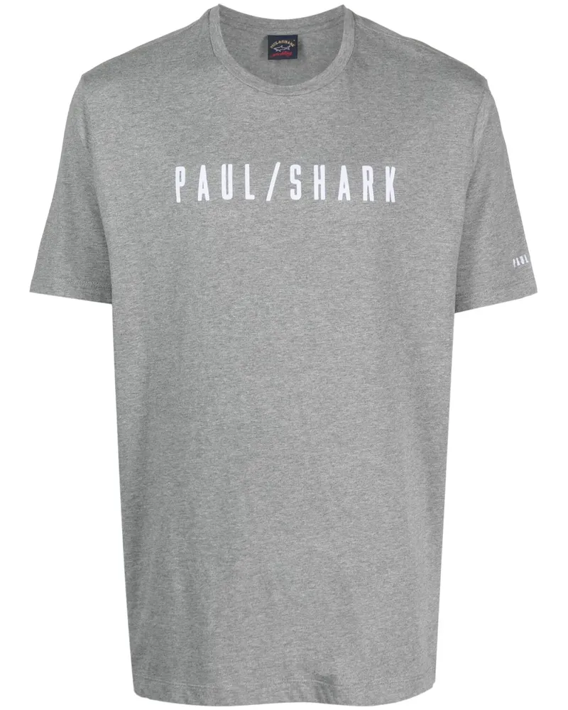 Paul & Shark T-Shirt mit Logo-Print - Grau Grau