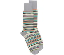 Gestreifte Socken - Grau