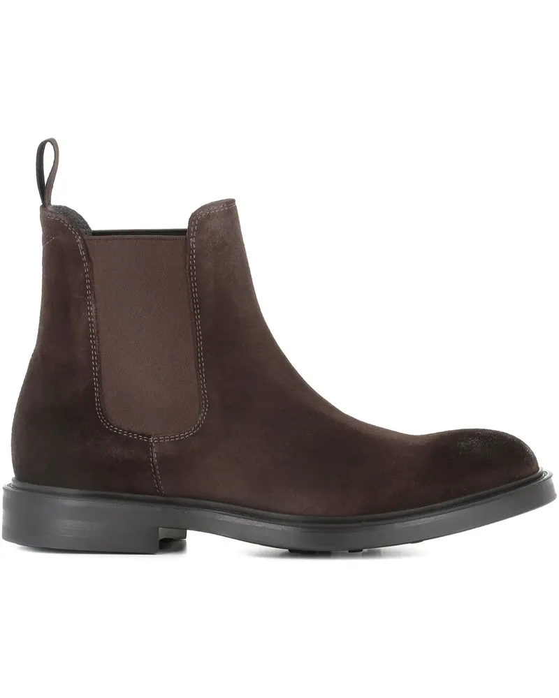 Green George elastic-panel suede boots - Braun Braun