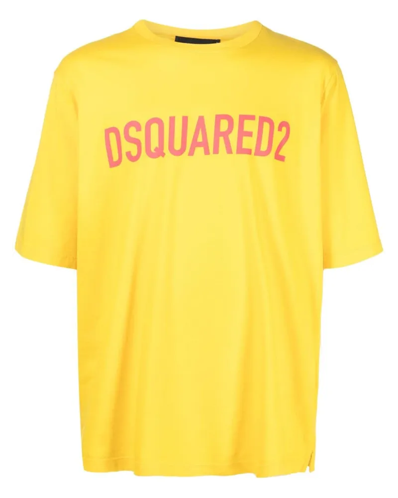 Dsquared2 T-Shirt mit Logo-Print - Gelb Gelb