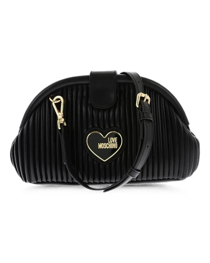 Moschino pleated cross body bag - Schwarz Schwarz
