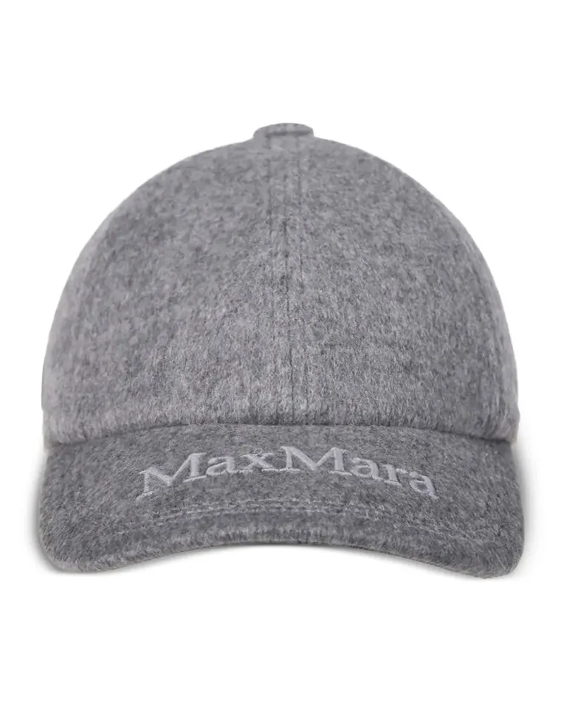 Max Mara Baseballkappe mit Logo-Stickerei - Grau Grau