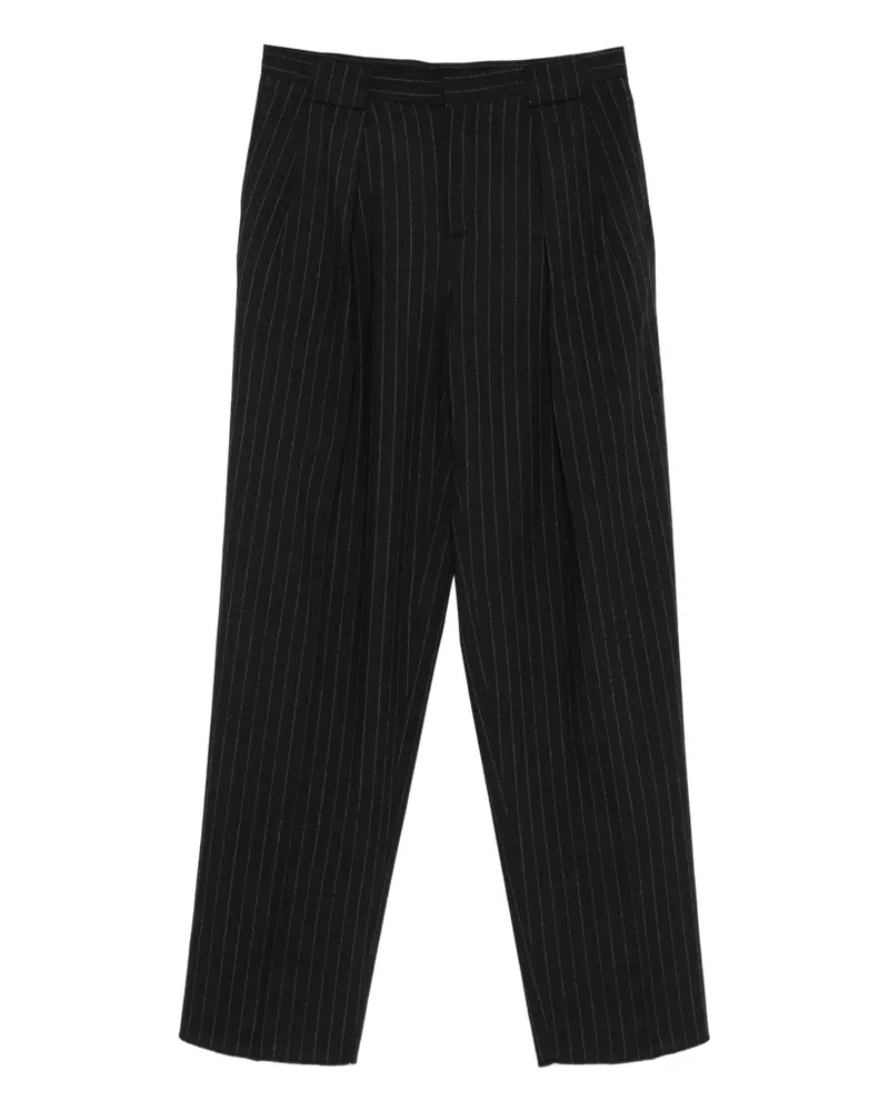 PAURA Noge pinstripe-pattern trousers - Schwarz Schwarz