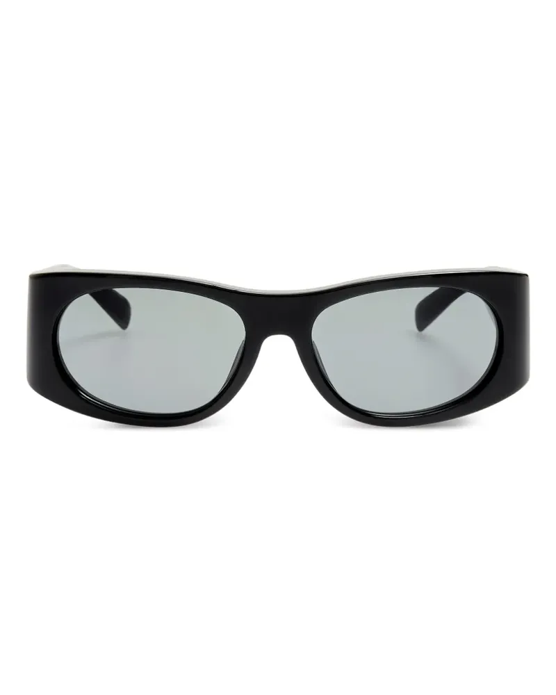 Jacquemus Sonnenbrille mit ovalem Gestell - Schwarz Schwarz