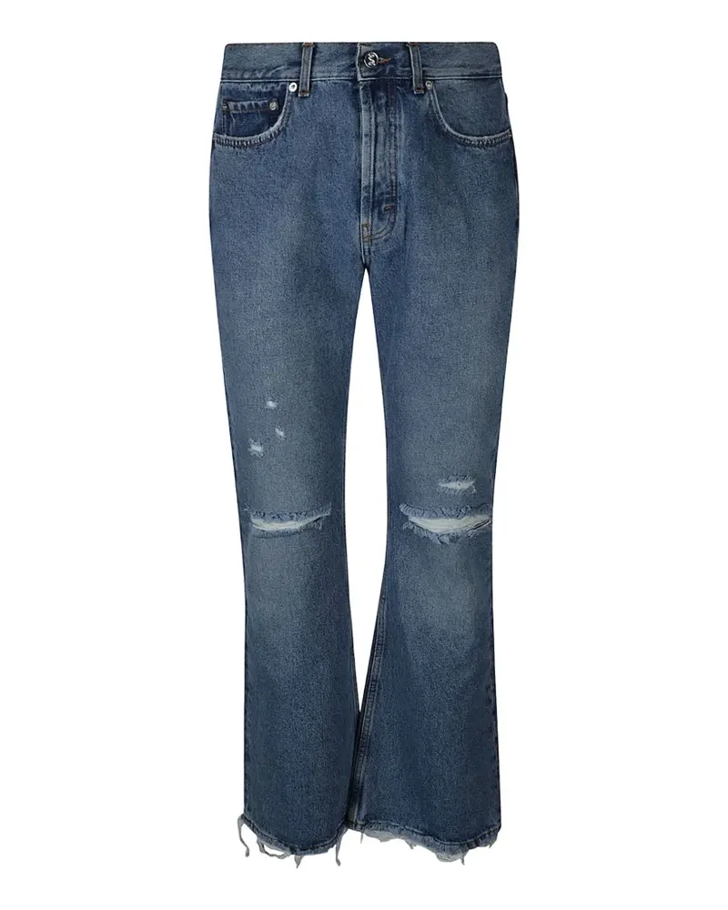 Séfr Ausgefranste Jeans im Distressed-Look - Blau Blau