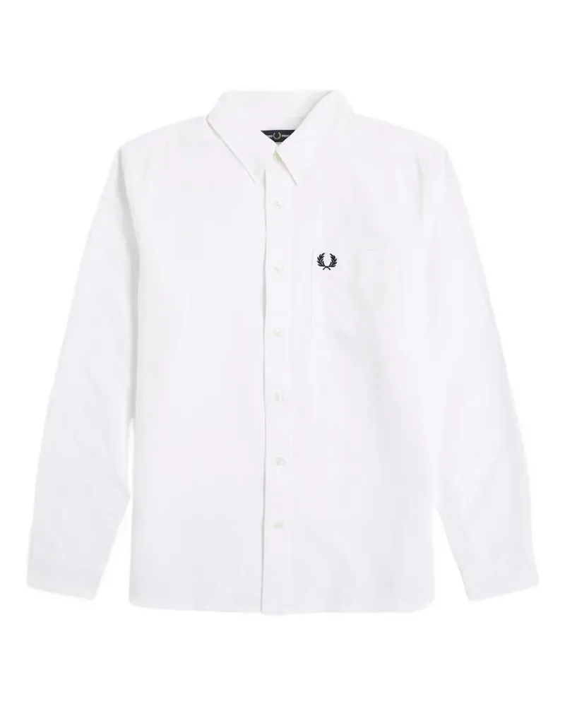 Fred Perry Button-down-Hemd mit Logo - Weiß Weiß