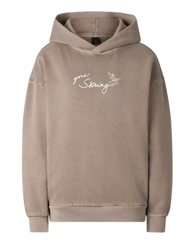 Bogner Fire & Ice Sibel Hoodie aus Baumwolle mit Logo-Print - Nude Nude