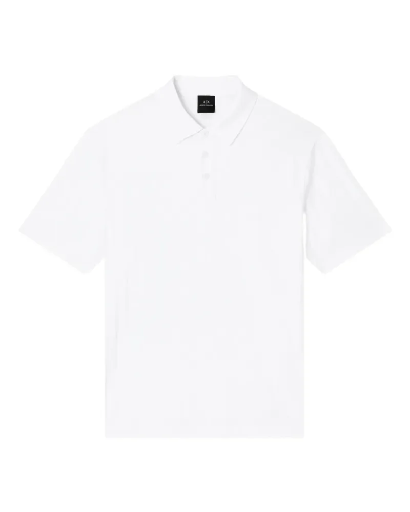 Armani Exchange textured polo shirt - Weiß Weiß