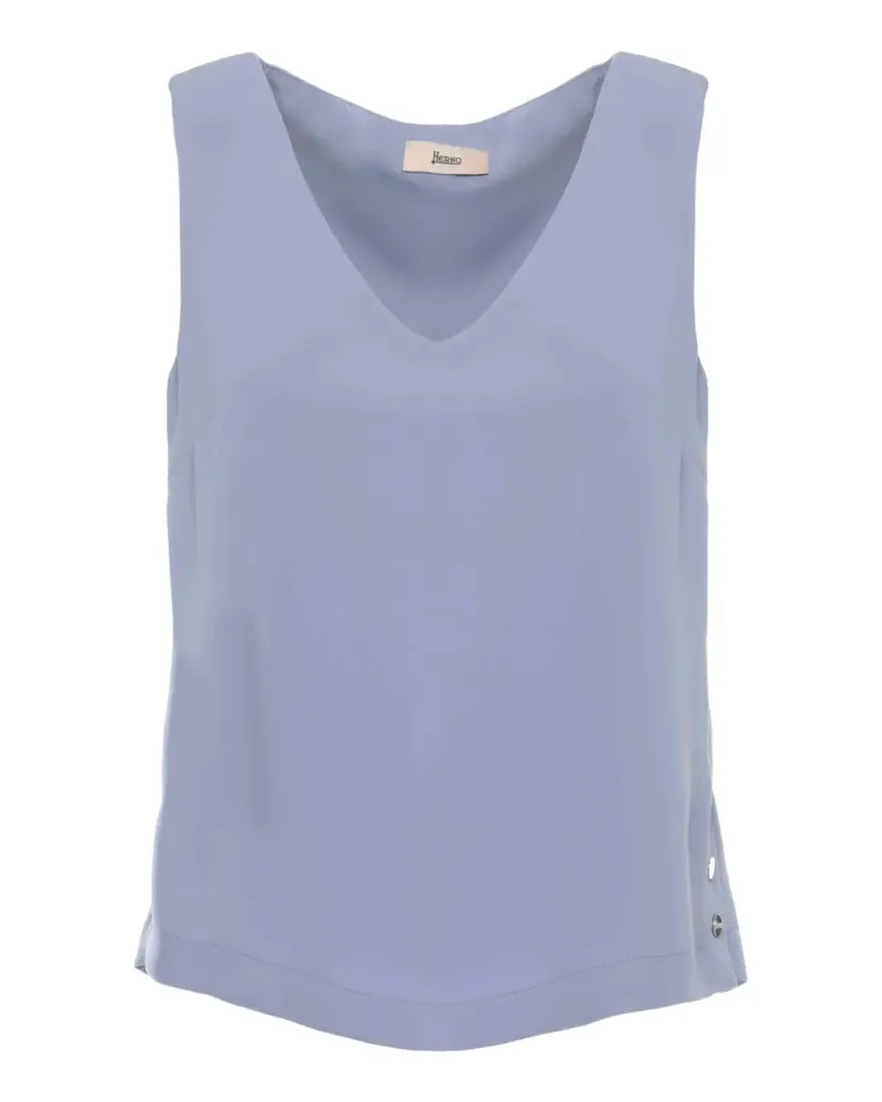 Herno button-detail blouse - Blau Blau