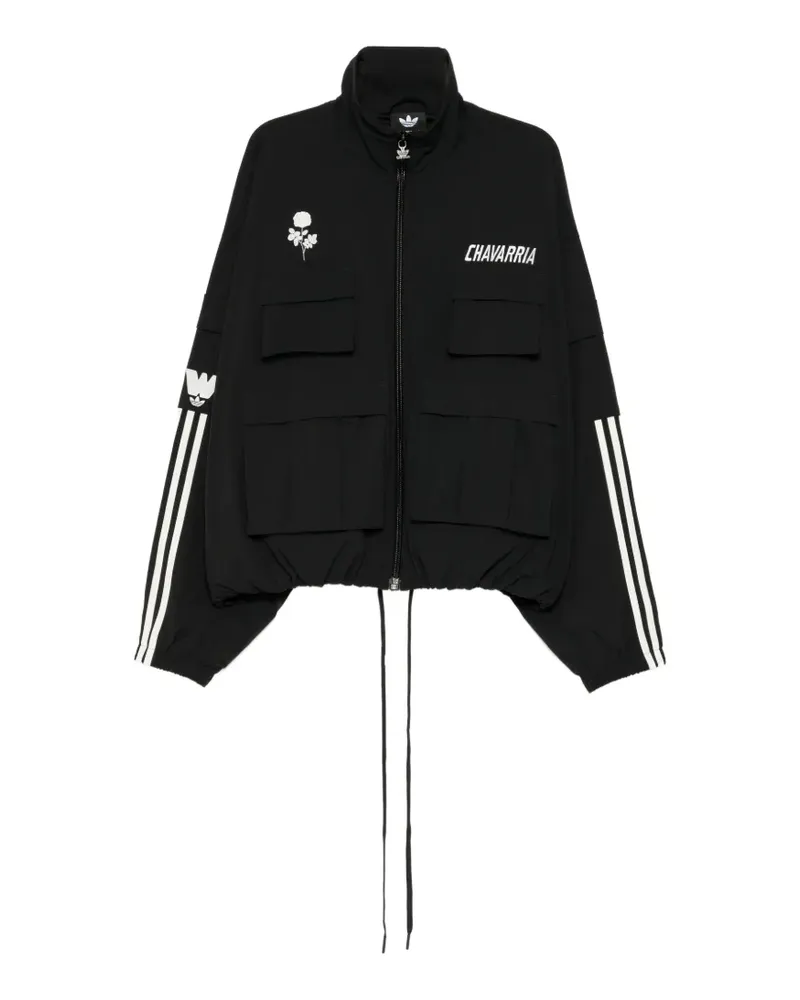 adidas zip-up jacket - Schwarz Schwarz