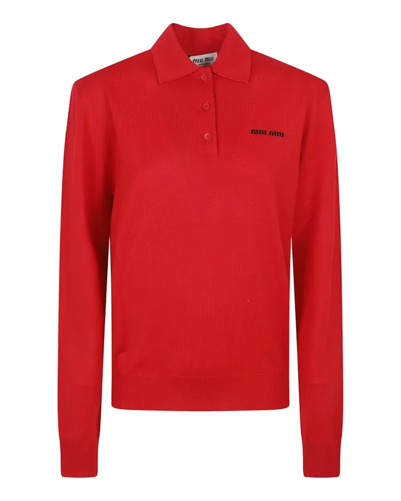 Miu Miu buttoned polo shirt - Rot Rot