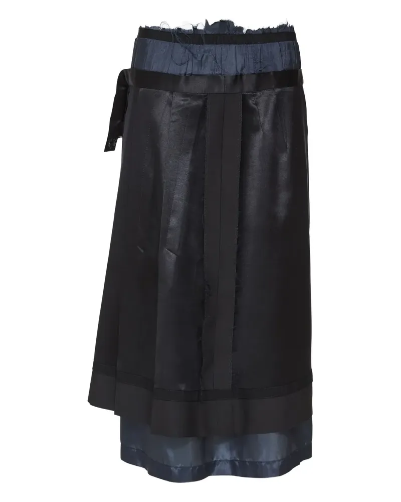 Maison Margiela Midirock im Layering-Look - Schwarz Schwarz