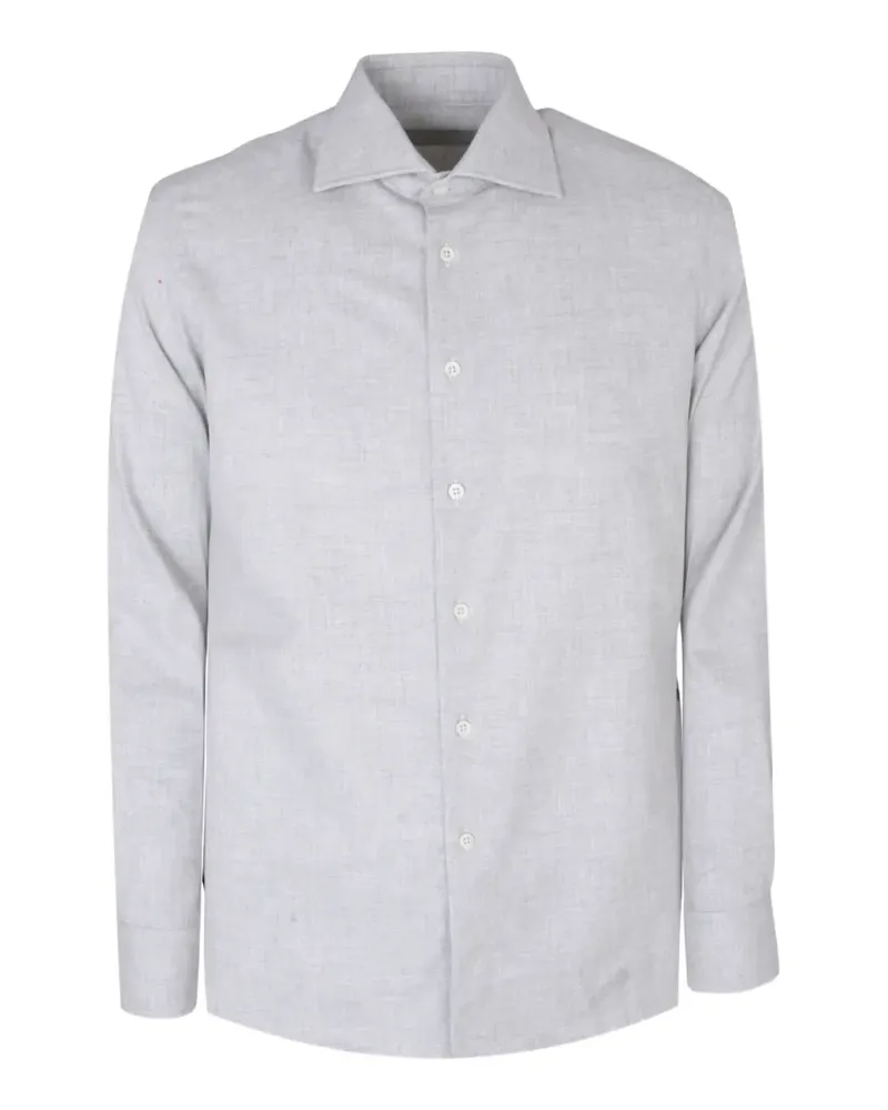 Tombolini spread-collar long-sleeve shirt - Grau Grau