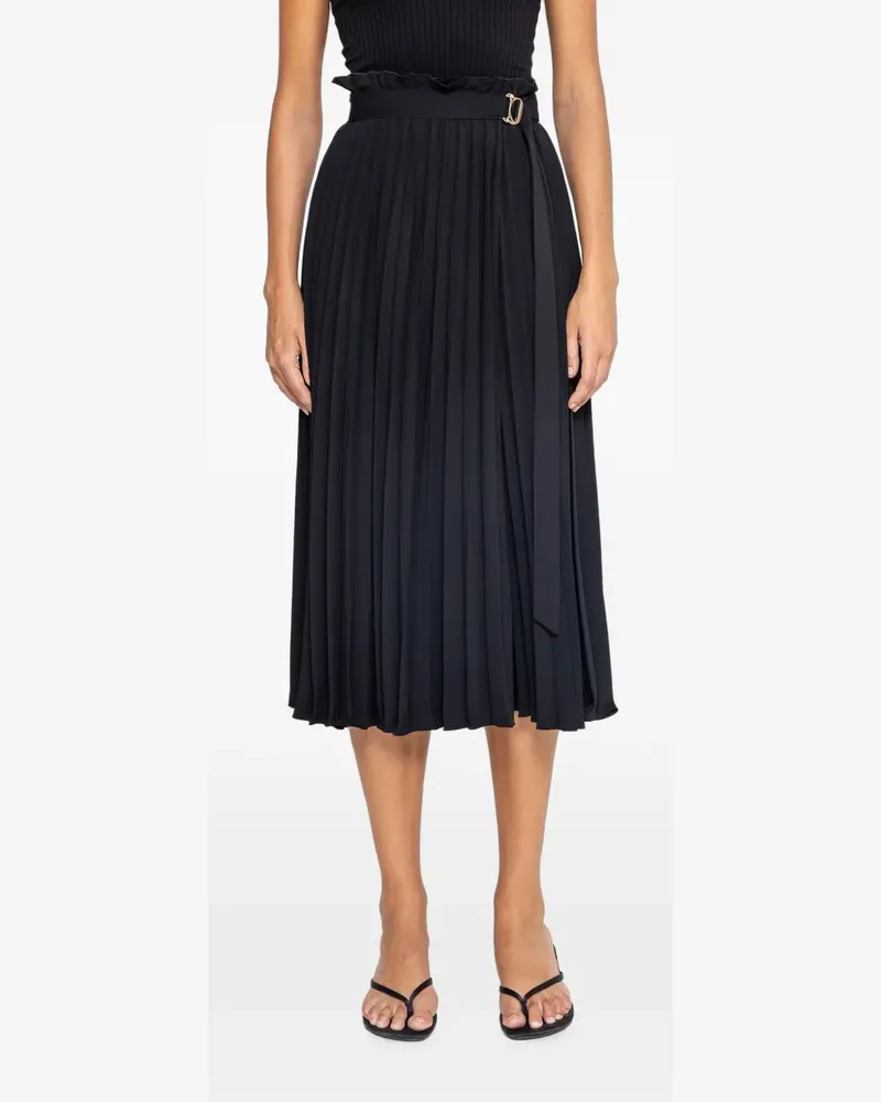NISSA pleated high-waisted skirt - Schwarz Schwarz