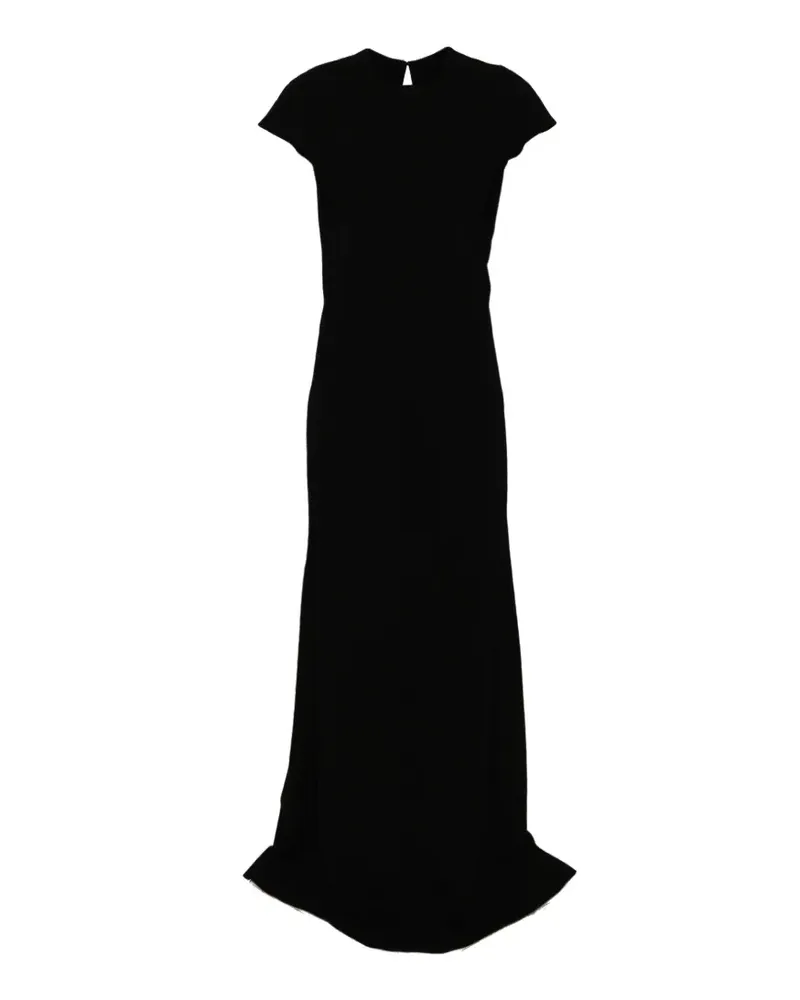 Jil Sander crew neck short-sleeve maxi dress - Schwarz Schwarz