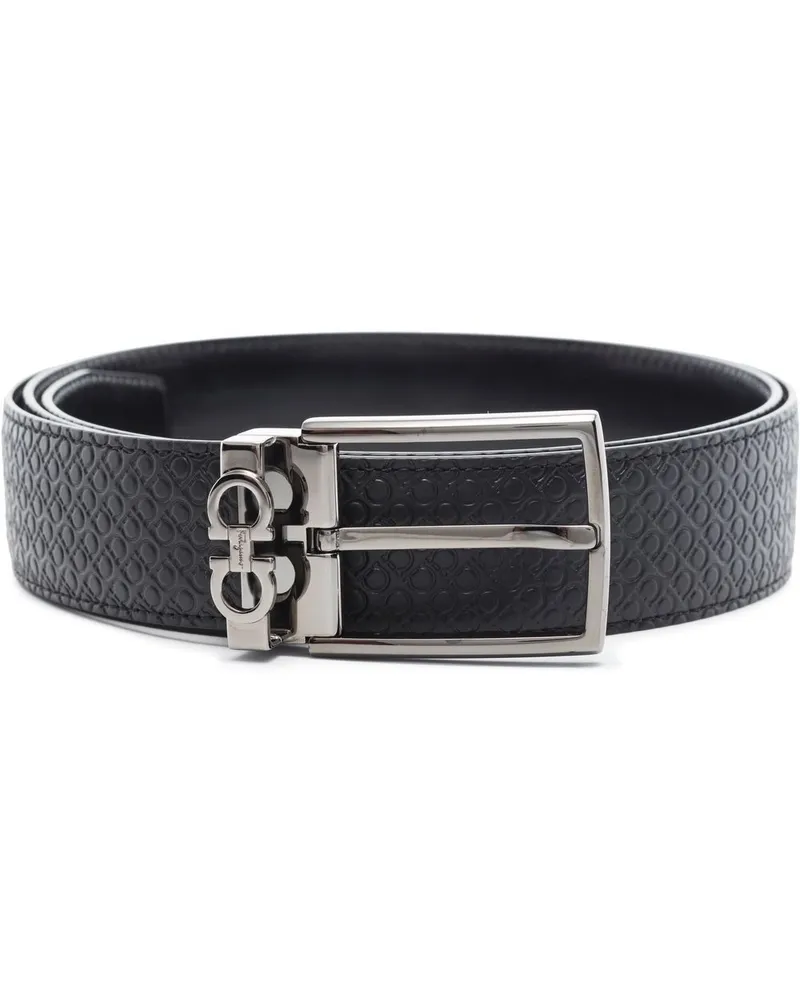 Ferragamo Gürtel mit Gancini-Motiv - Schwarz Schwarz
