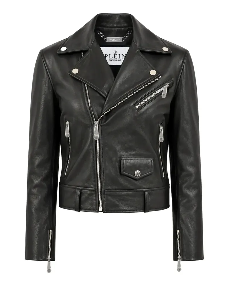 Philipp Plein Rocket Bikerjacke - Schwarz Schwarz