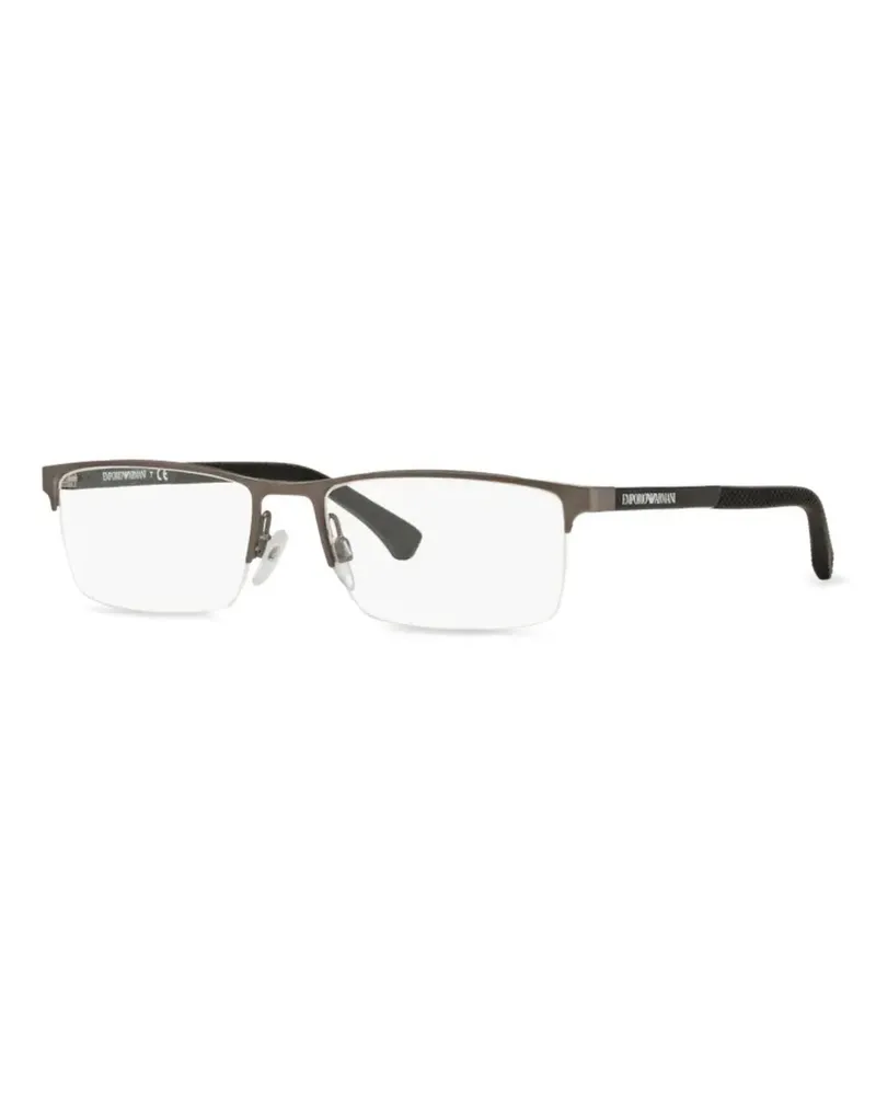 Emporio Armani Brille mit eckigem Gestell - Grau Grau
