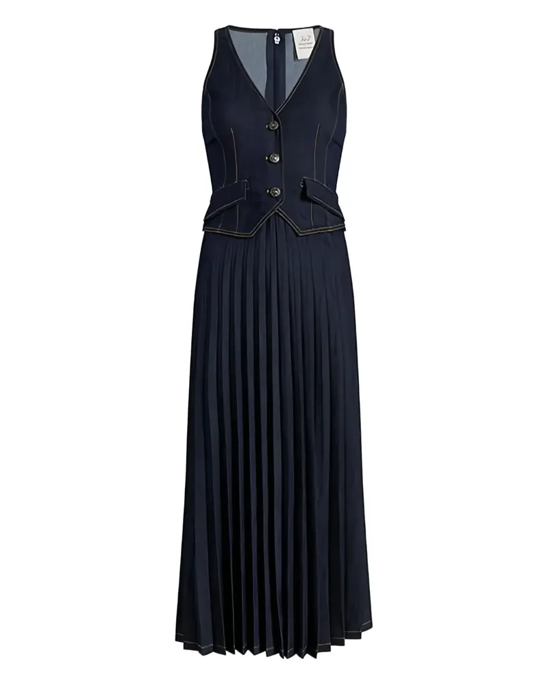 Cinq à Sept Jeans-Westenkleid mit Falten - Blau Blau
