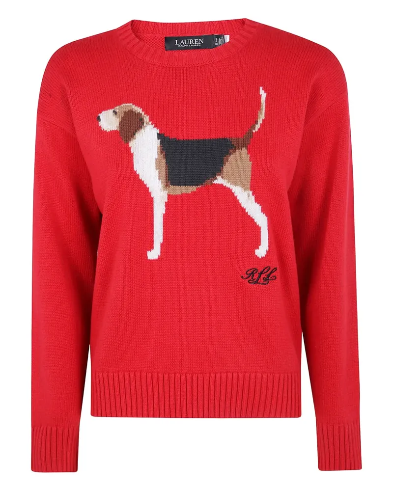 Ralph Lauren Pullover mit Hundemotiv - Rot Rot