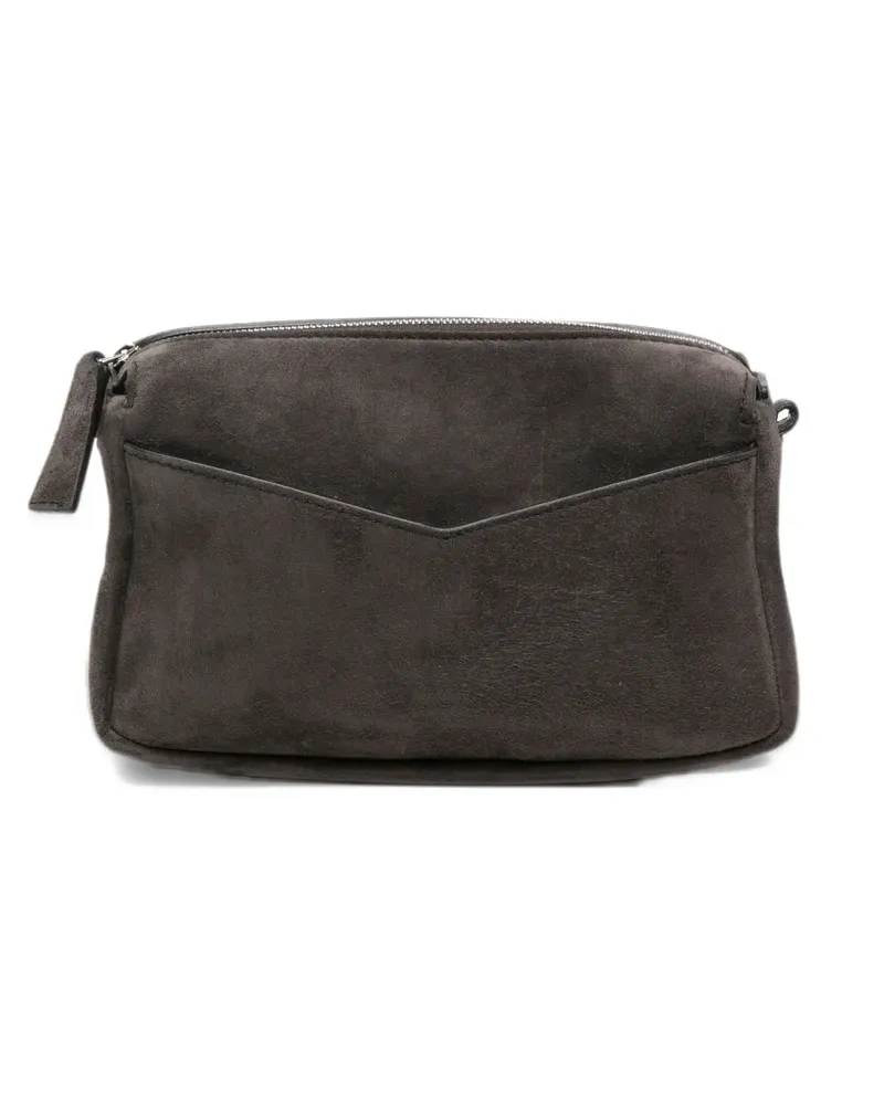 Max Mara Skipper XS suede shoulder bag - Grau Grau