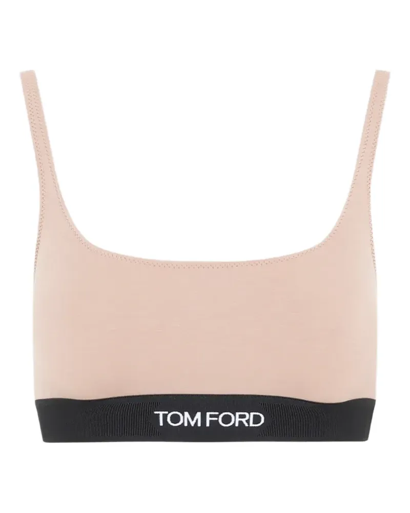 Tom Ford logo-detail bra - Nude Nude