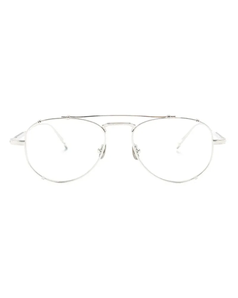 MATSUDA M3142 Brille mit geometrischem Gestell - Silber Silber