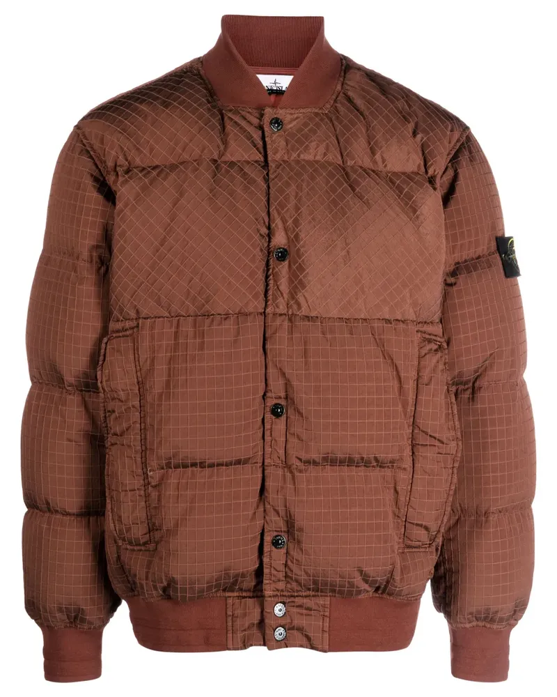 Stone Island Gefütterte Jacke mit Kompass - Braun Braun