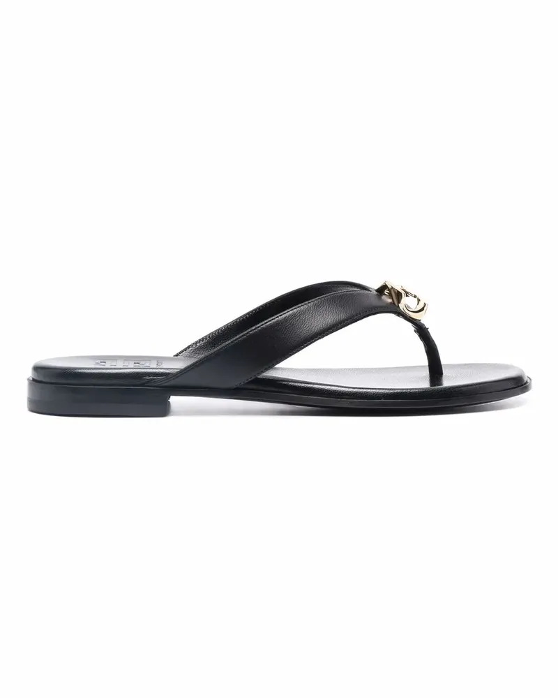 Givenchy Sandalen mit Logo-Schild - Schwarz Schwarz
