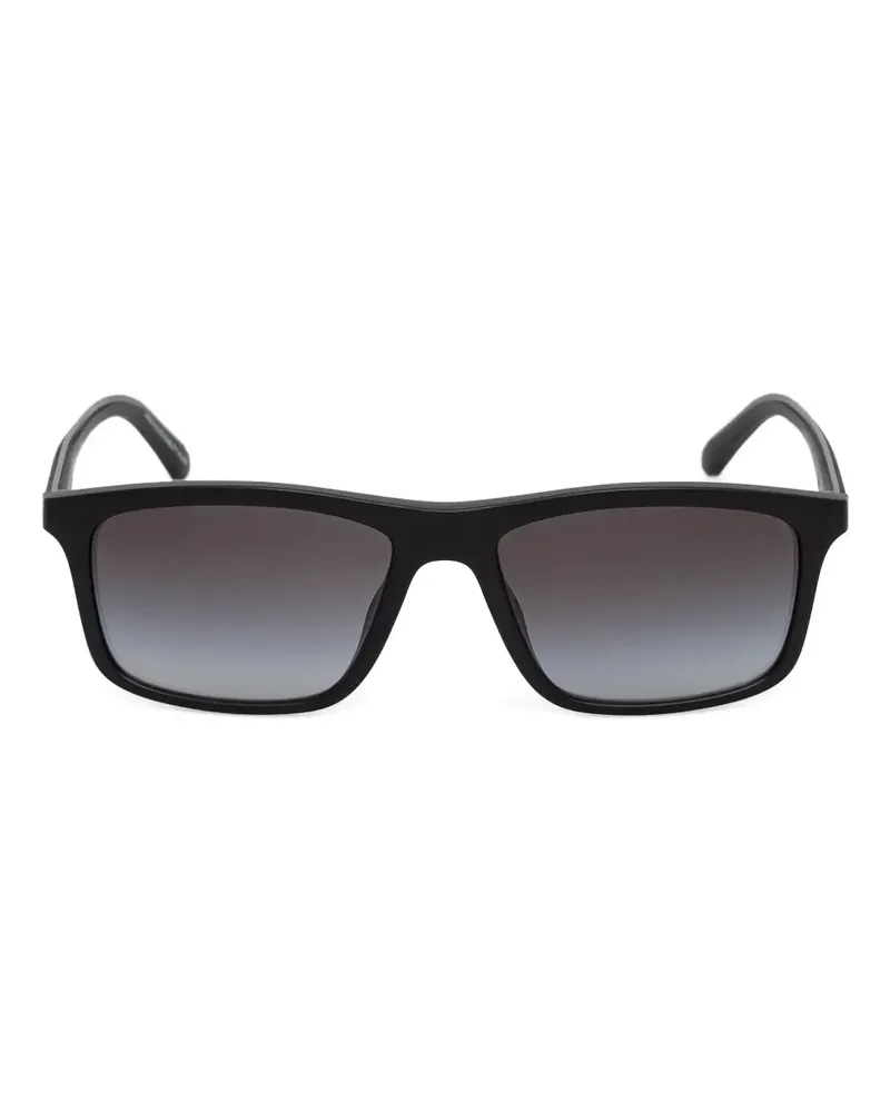 Emporio Armani Sonnenbrille mit eckigem Gestell - Schwarz Schwarz