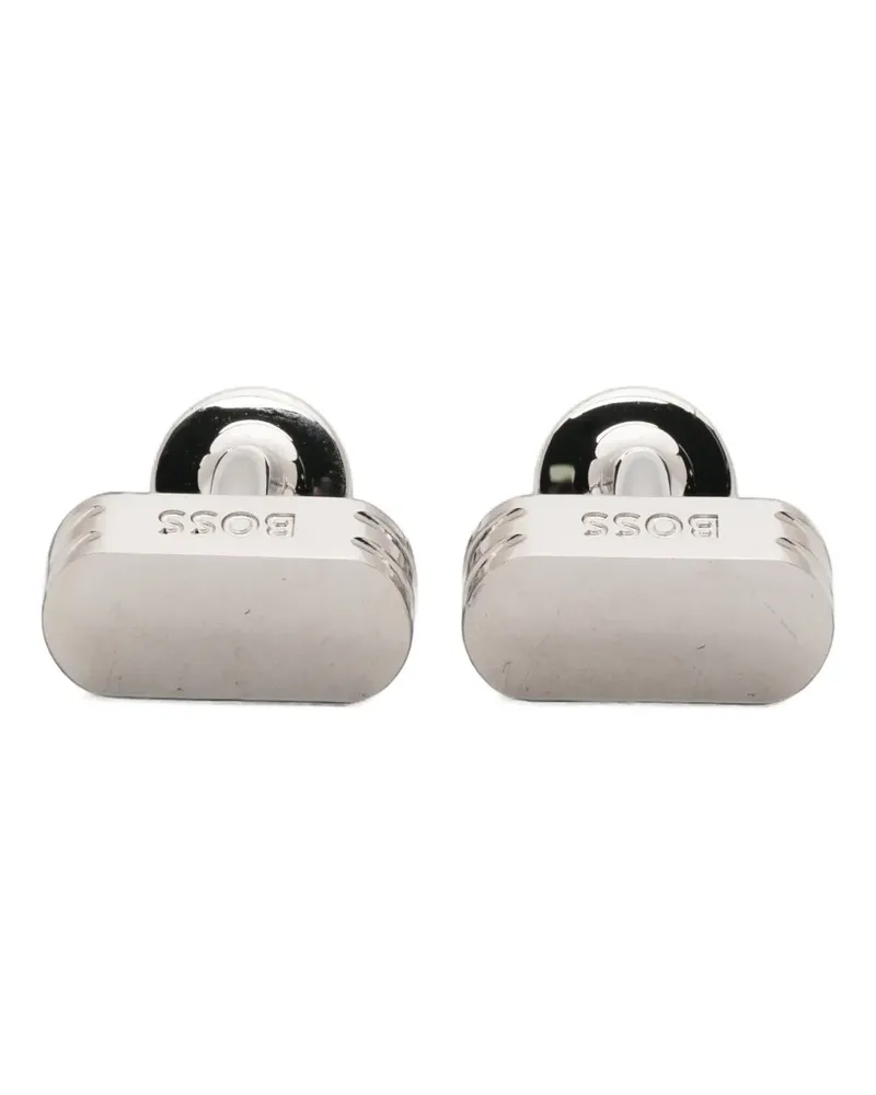 HUGO BOSS Manschettenknöpfe mit Logo-Gravur - Silber Silber