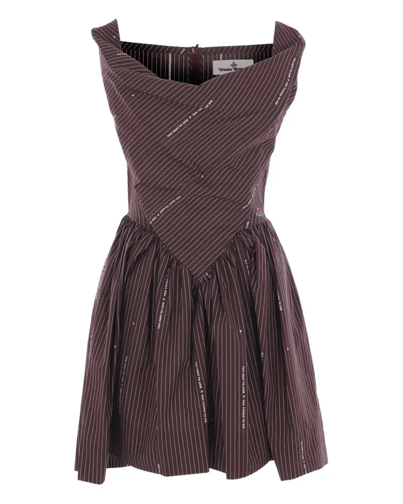 Vivienne Westwood Schulterfreies Minikleid mit Nadelstreifen - Rot Rot