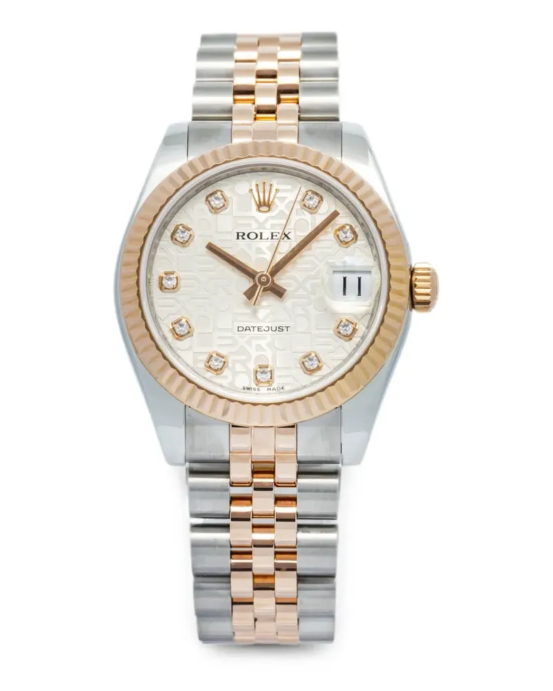 Rolex Datejust Armbanduhr mit geriffelter Lünette 31mm - Nude Nude
