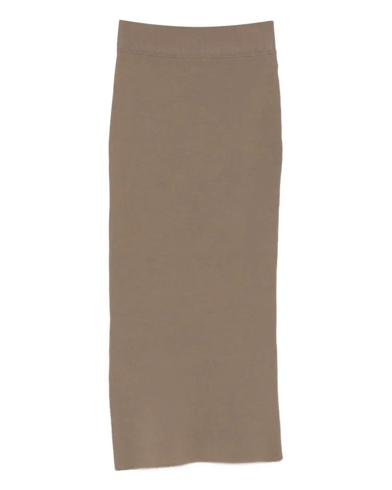 Entire Studios Gerippter Midirock - Nude Nude