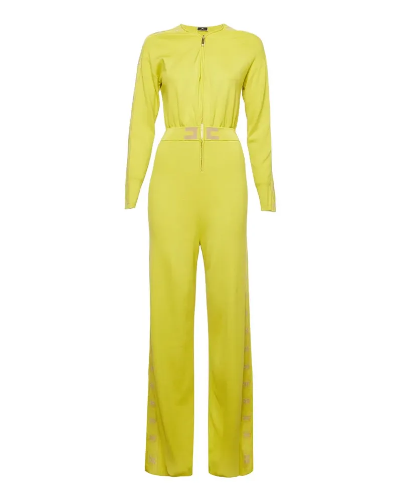 Elisabetta Franchi Gerippter Jumpsuit - Gelb Gelb