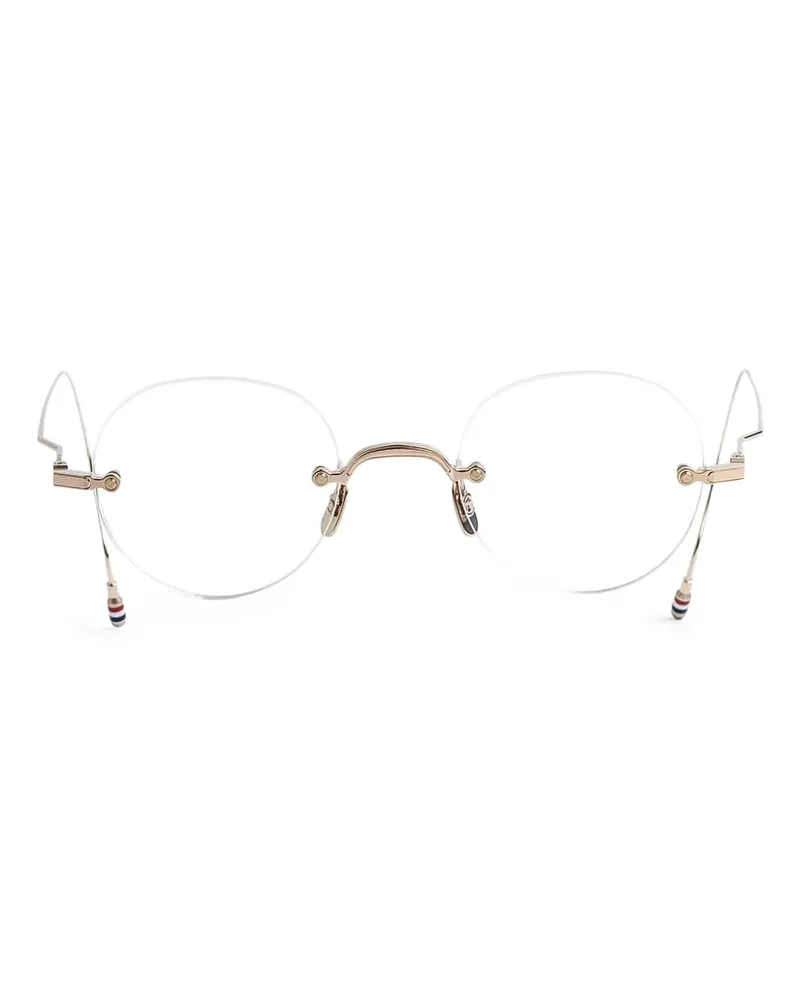 Thom Browne Brille mit rundem Gestell - Gold Gold