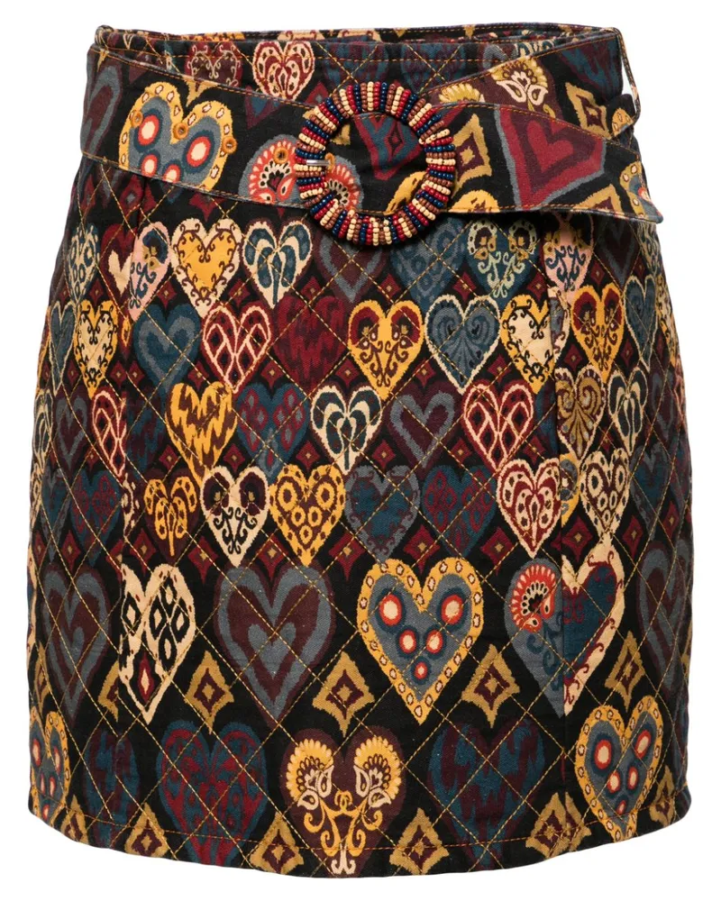 FARM Rio Rock mit Ikat-Muster mit Herzen - Blau Blau