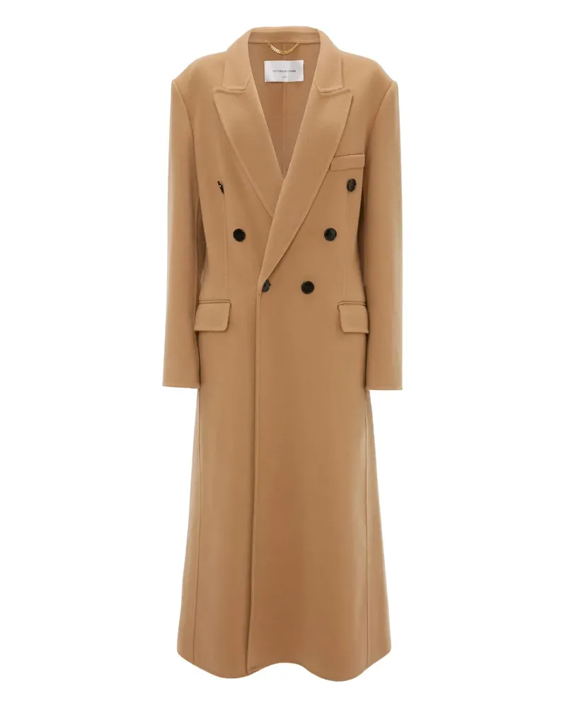 Victoria Beckham Doppelreihiger Mantel - Braun Braun