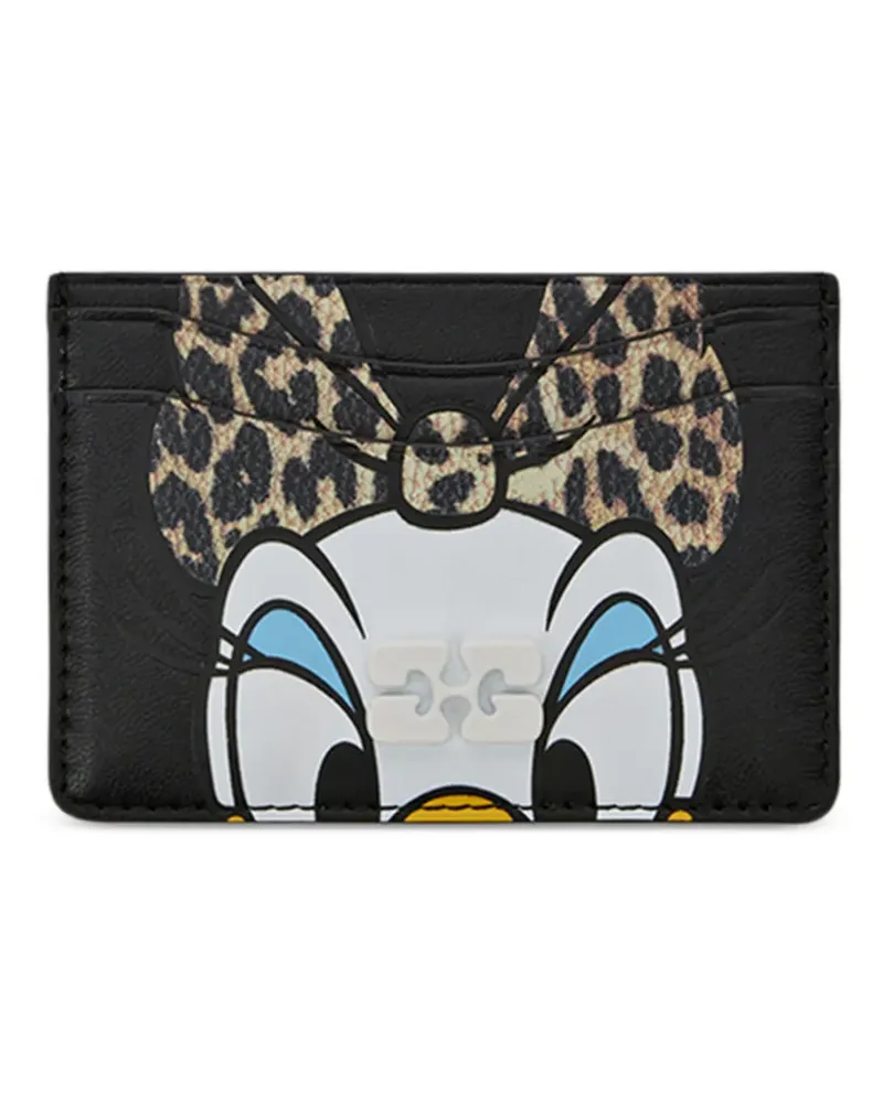 Ganni x Disney Kartenetui mit Leoparden-Print - Schwarz Schwarz