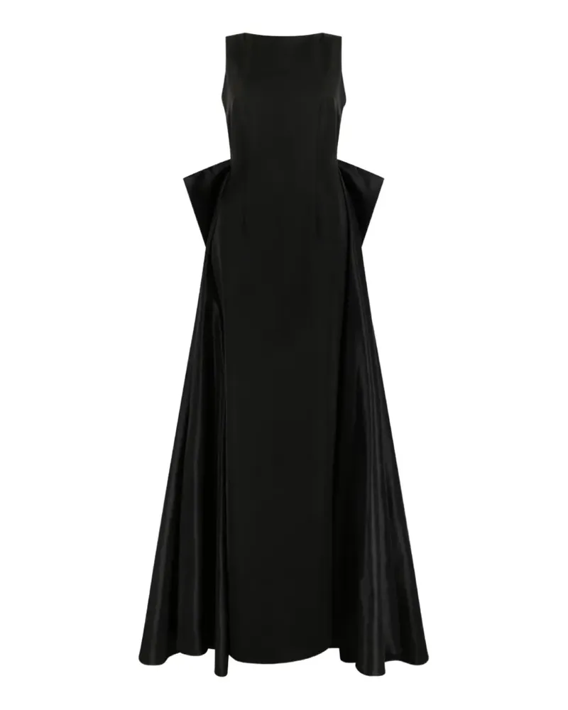 NISSA bow-detail crystal-embellished gown - Schwarz Schwarz
