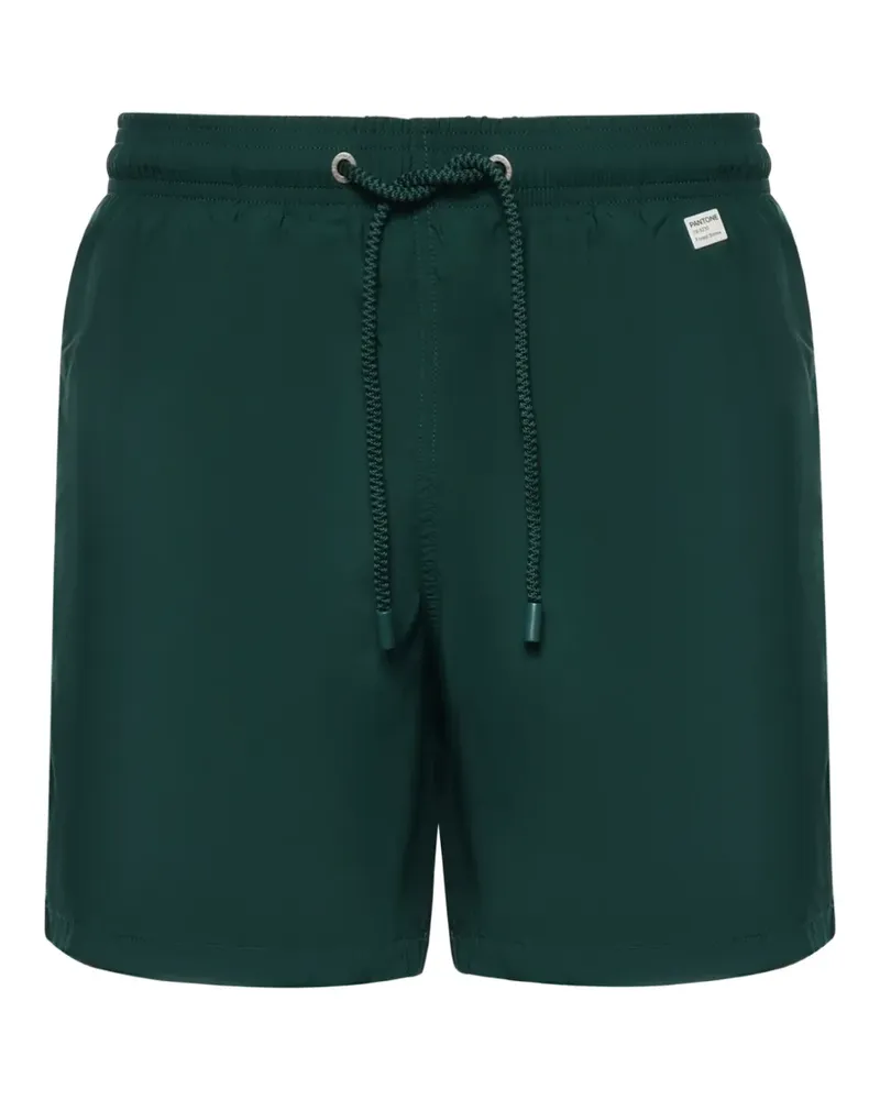 MC2 Saint Barth drawstring-waist logo-patch swim shorts - Grün Grün