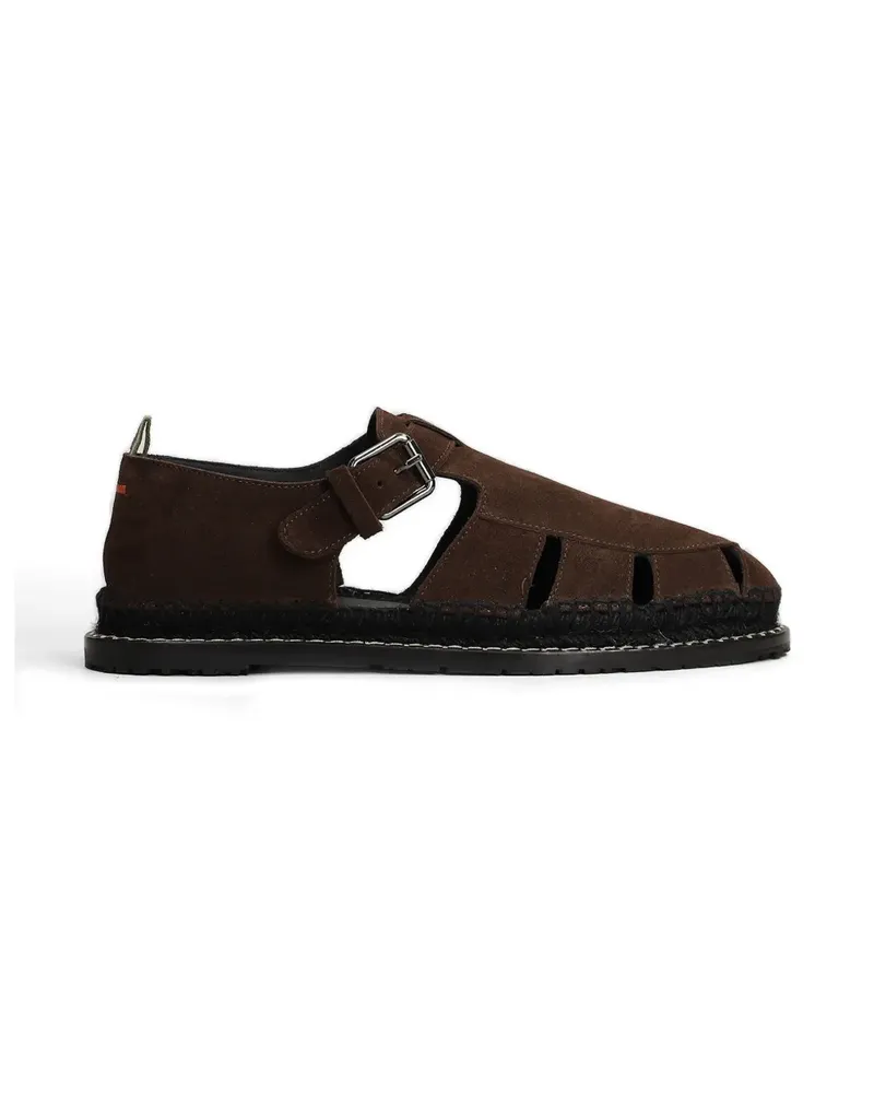 Castañer Fito buckle-fastening cutout espadrilles - Braun Braun