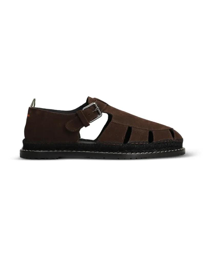Castañer Fito buckle-fastening cutout espadrilles - Braun Braun